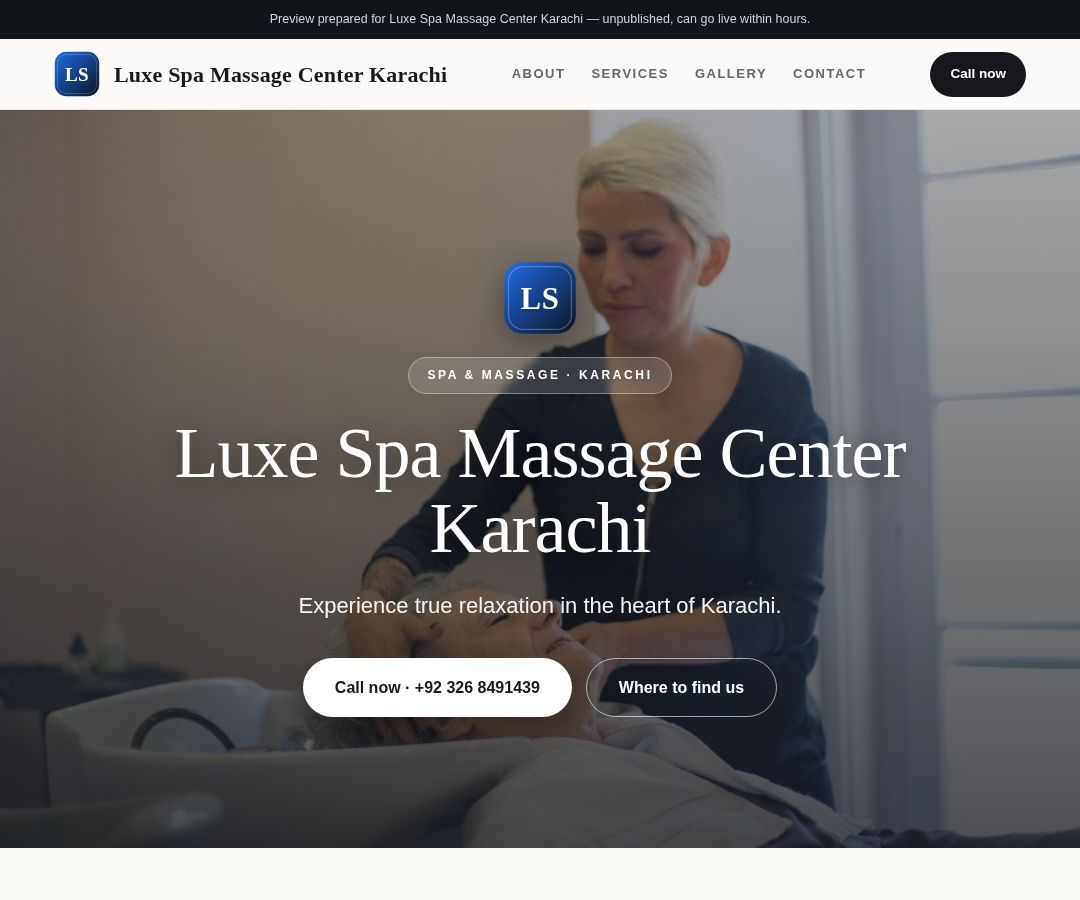 Luxe Spa Massage Center Karachi