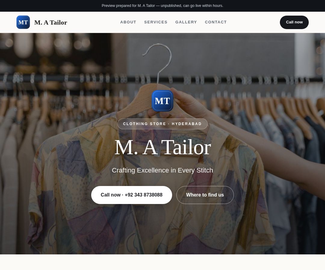M. A Tailor