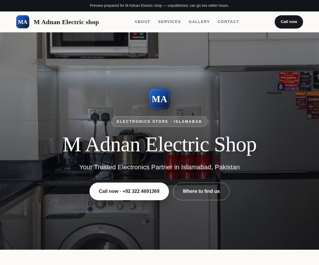 M Adnan Electric shop