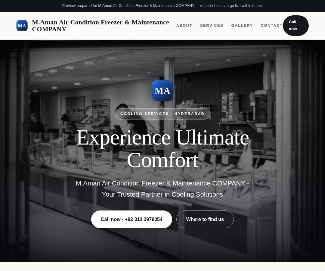 M.Aman Air Condition Freezer & Maintenance COMPANY