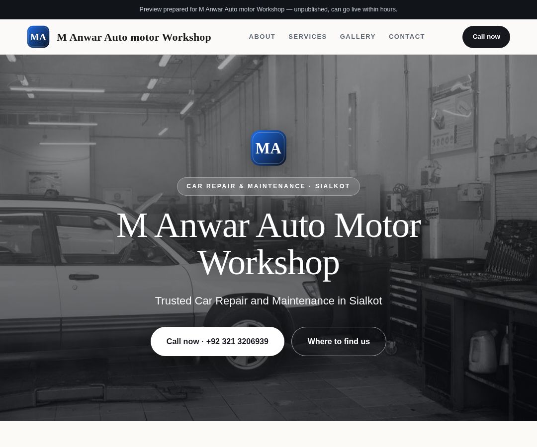 M Anwar Auto motor Workshop