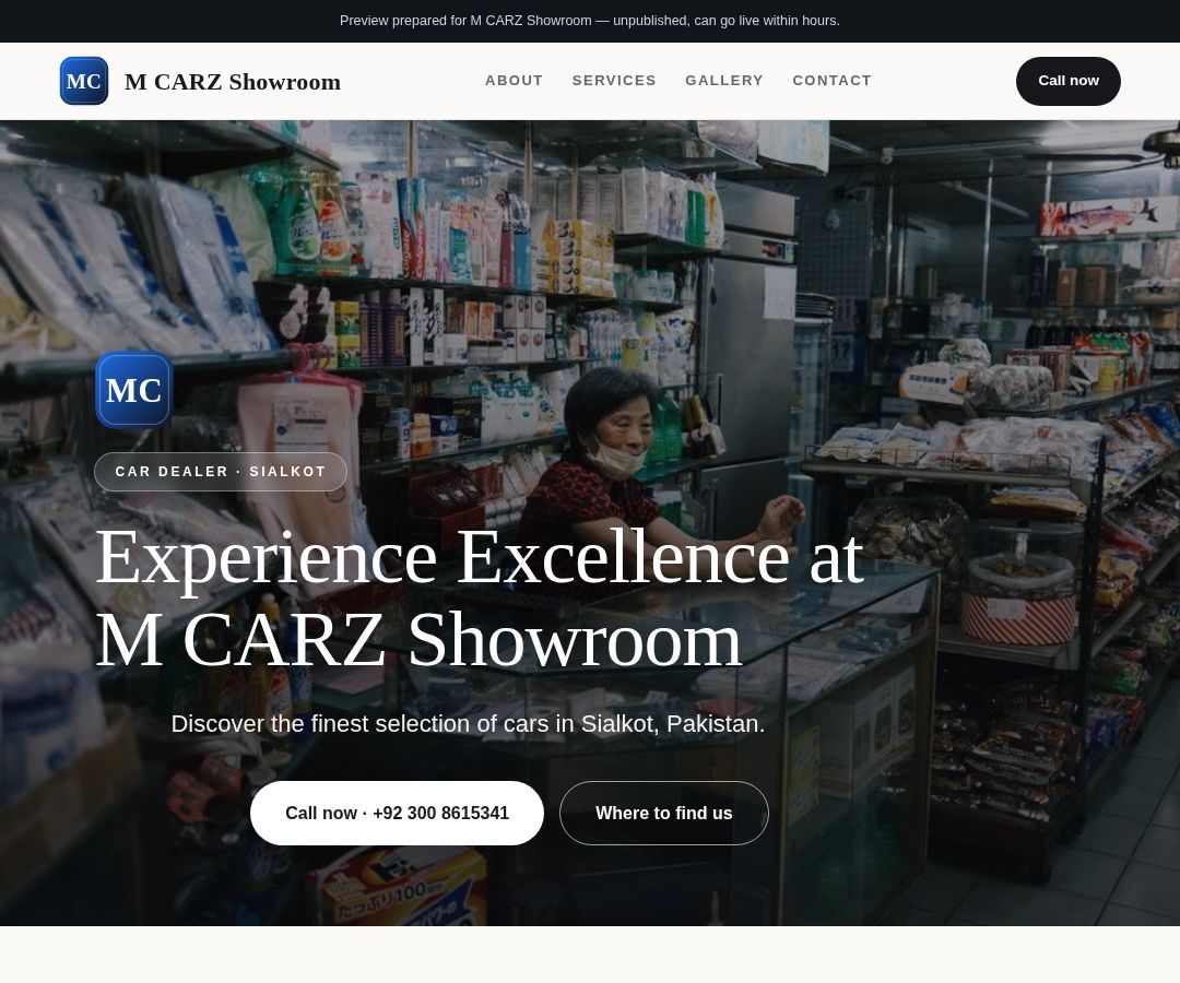 M CARZ Showroom