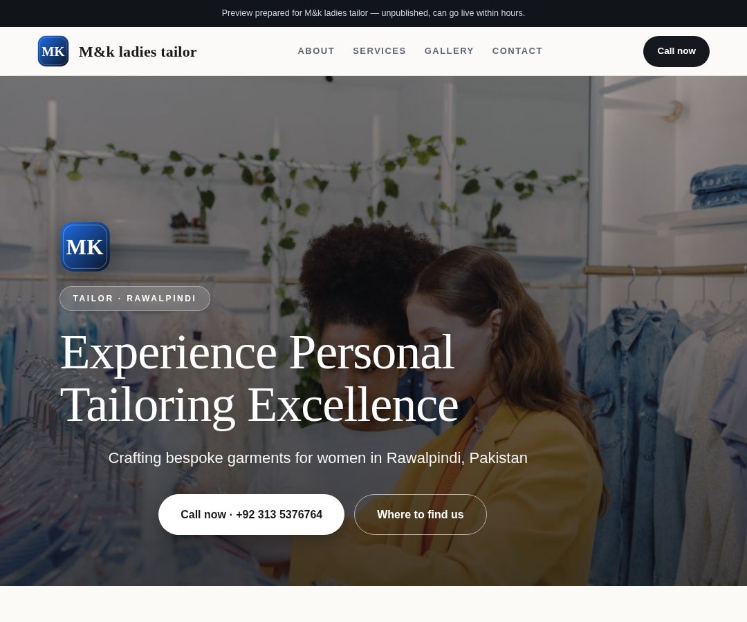 M&k ladies tailor