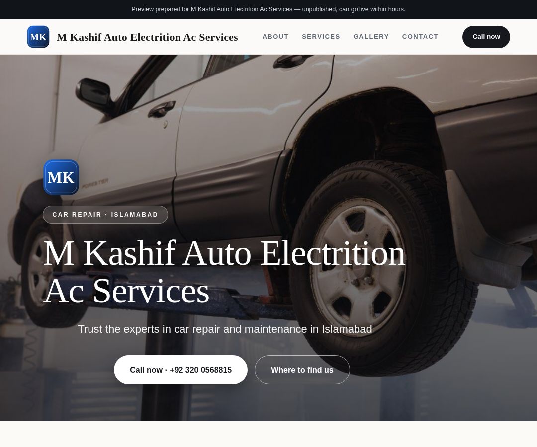 M Kashif Auto Electrition Ac Services