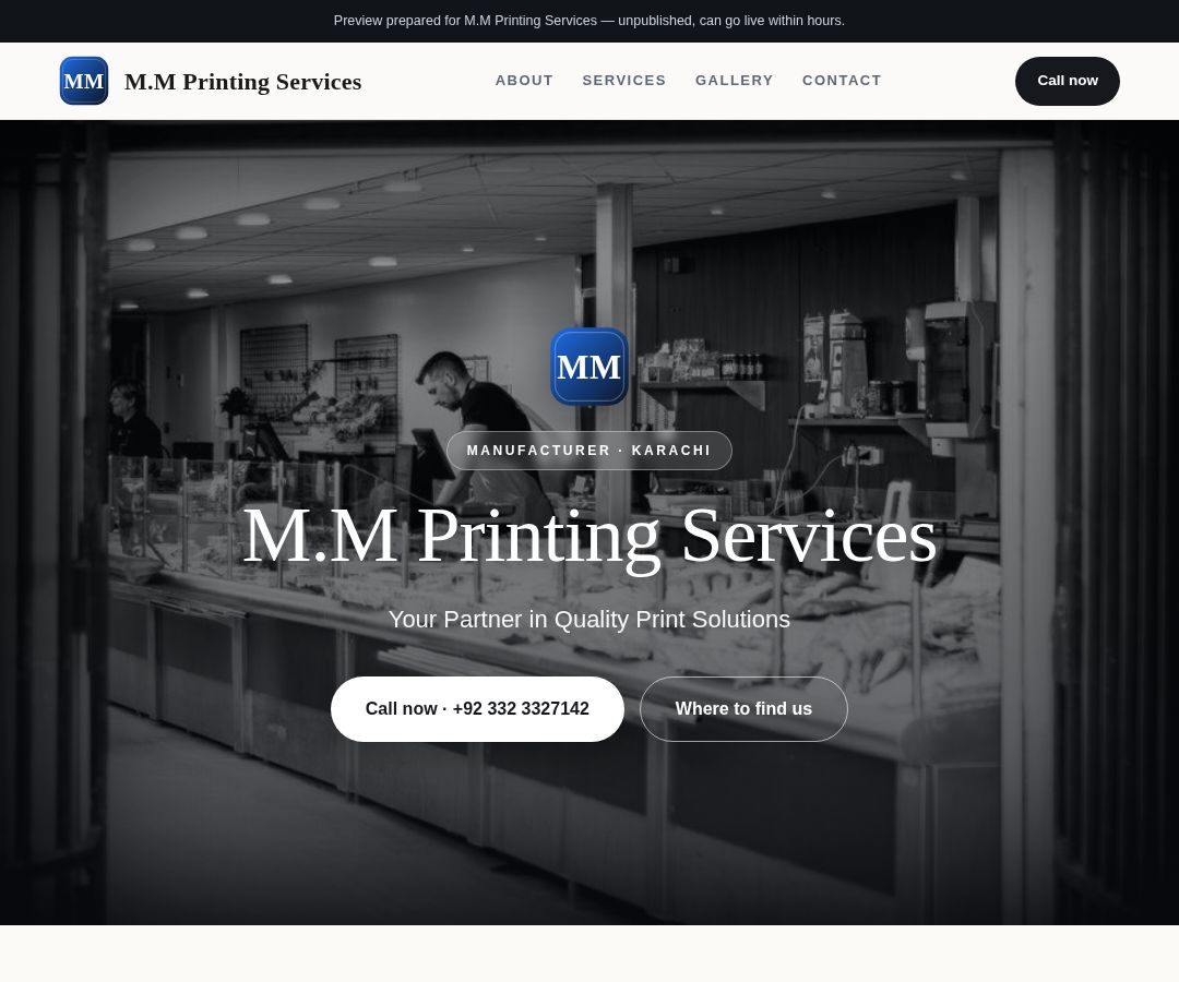 M.M Printing Services