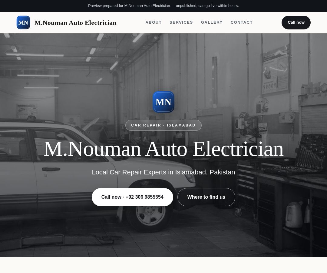 M.Nouman Auto Electrician