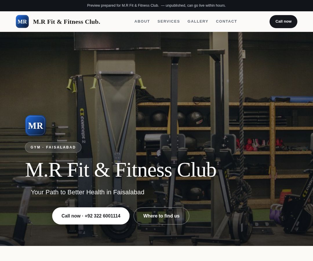 M.R Fit & Fitness Club. ️