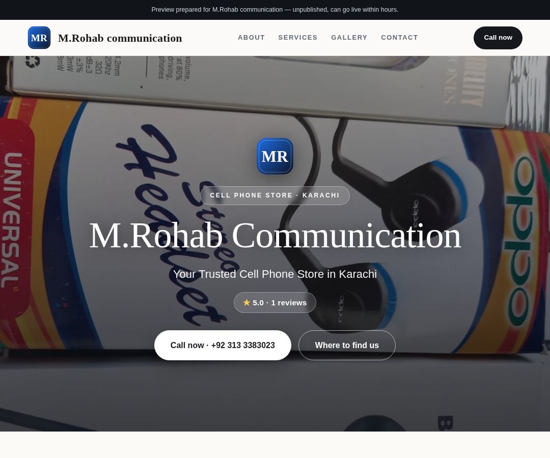 M.Rohab communication