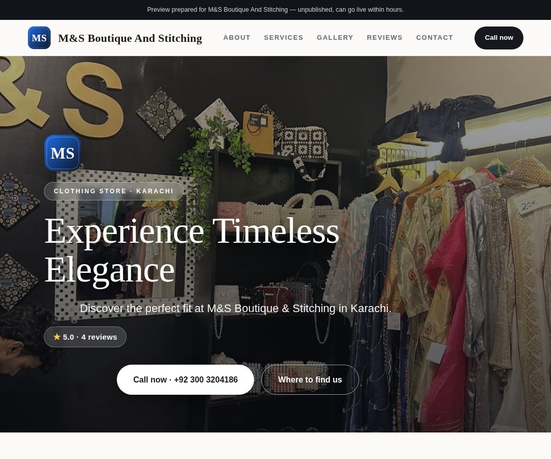 M&S Boutique And Stitching