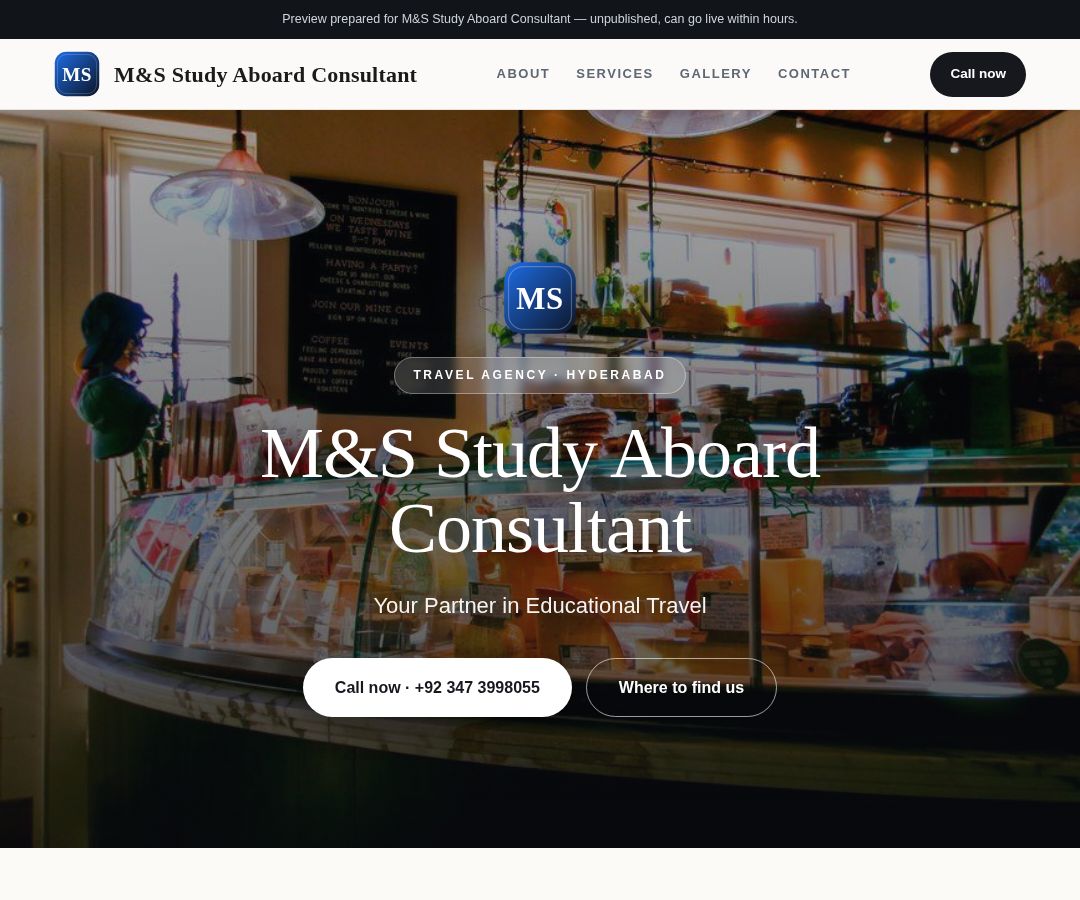 M&S Study Aboard Consultant