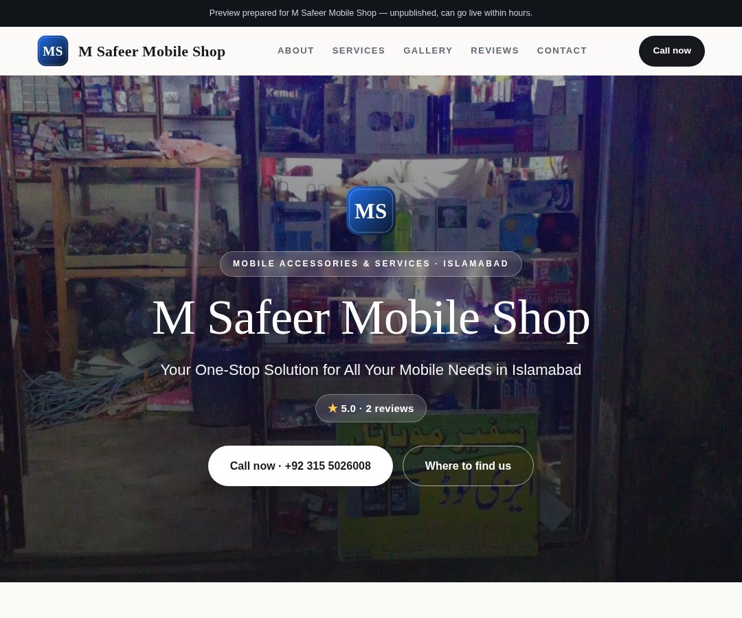 M Safeer Mobile Shop