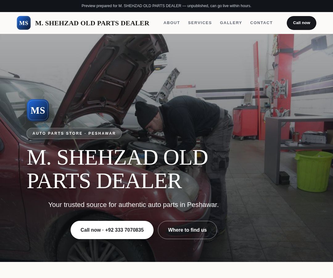 M. SHEHZAD OLD PARTS DEALER