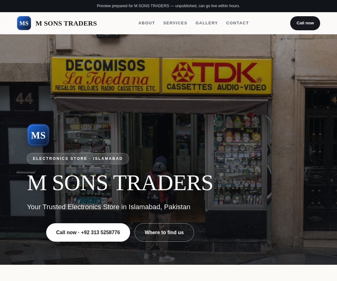 M SONS TRADERS