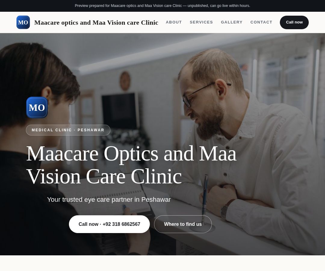 Maacare optics and Maa Vision care Clinic