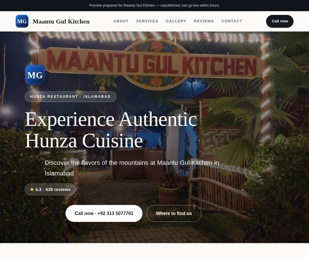 Maantu Gul Kitchen
