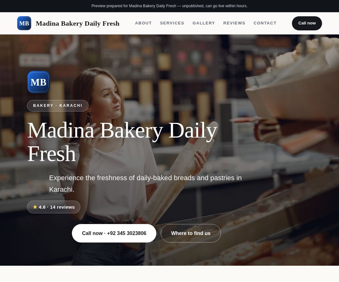 Madina Bakery Daily Fresh