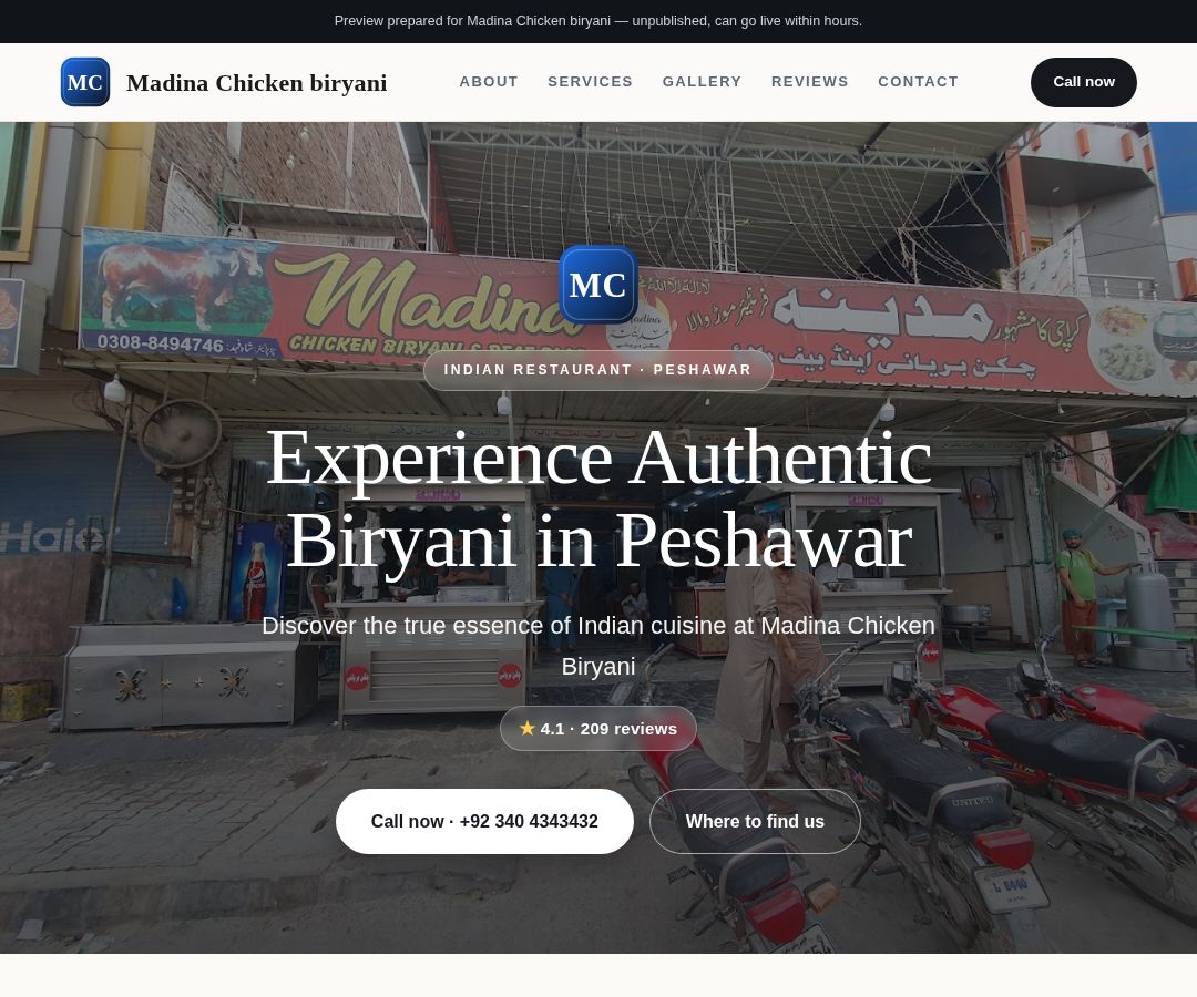 Madina Chicken biryani