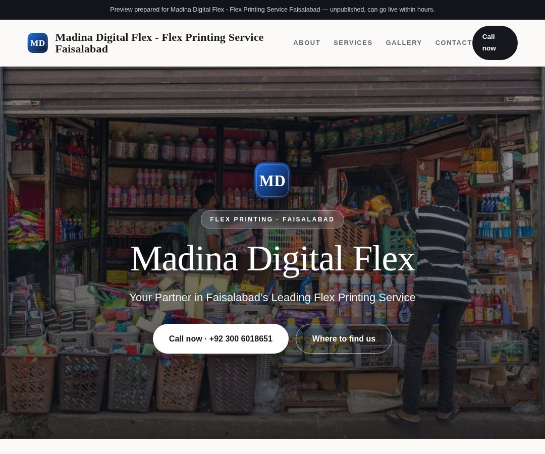 Madina Digital Flex - Flex Printing Service Faisalabad