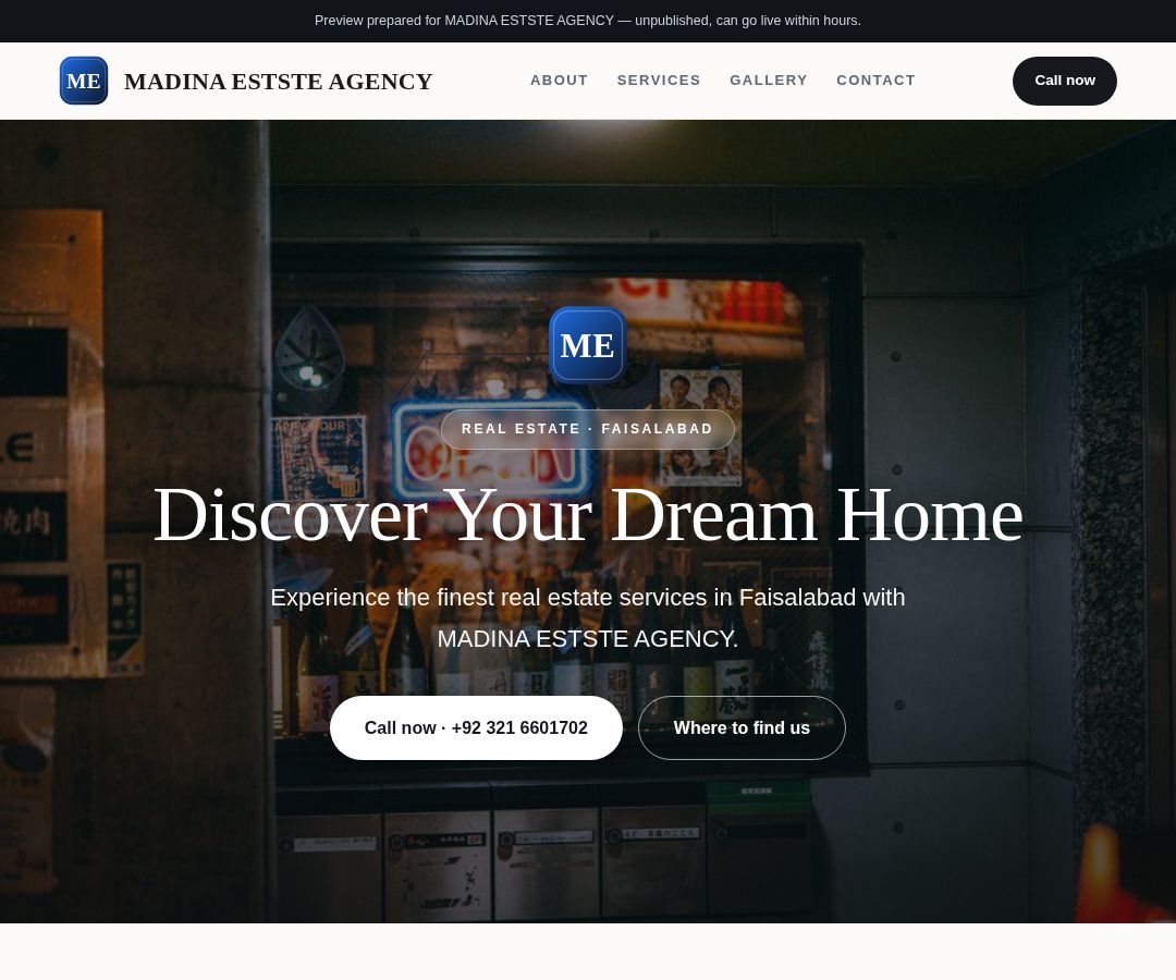 MADINA ESTSTE AGENCY