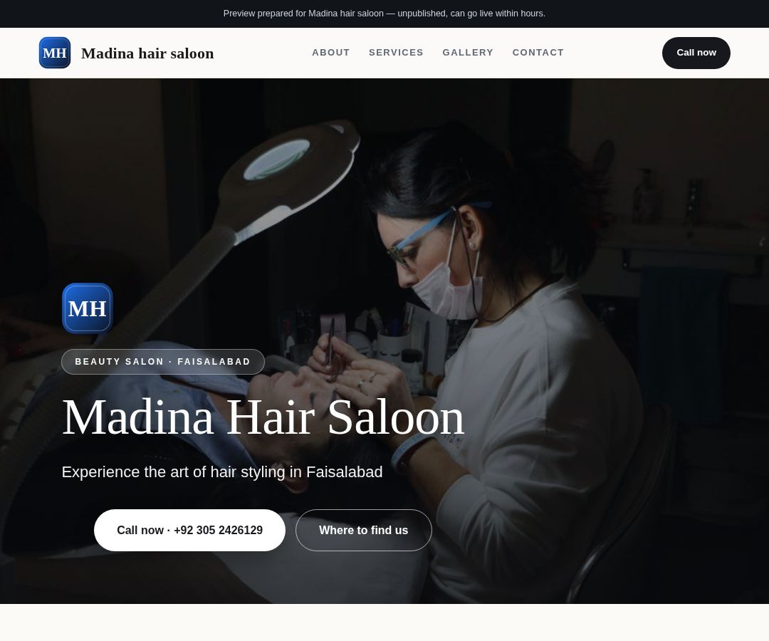 Madina hair saloon