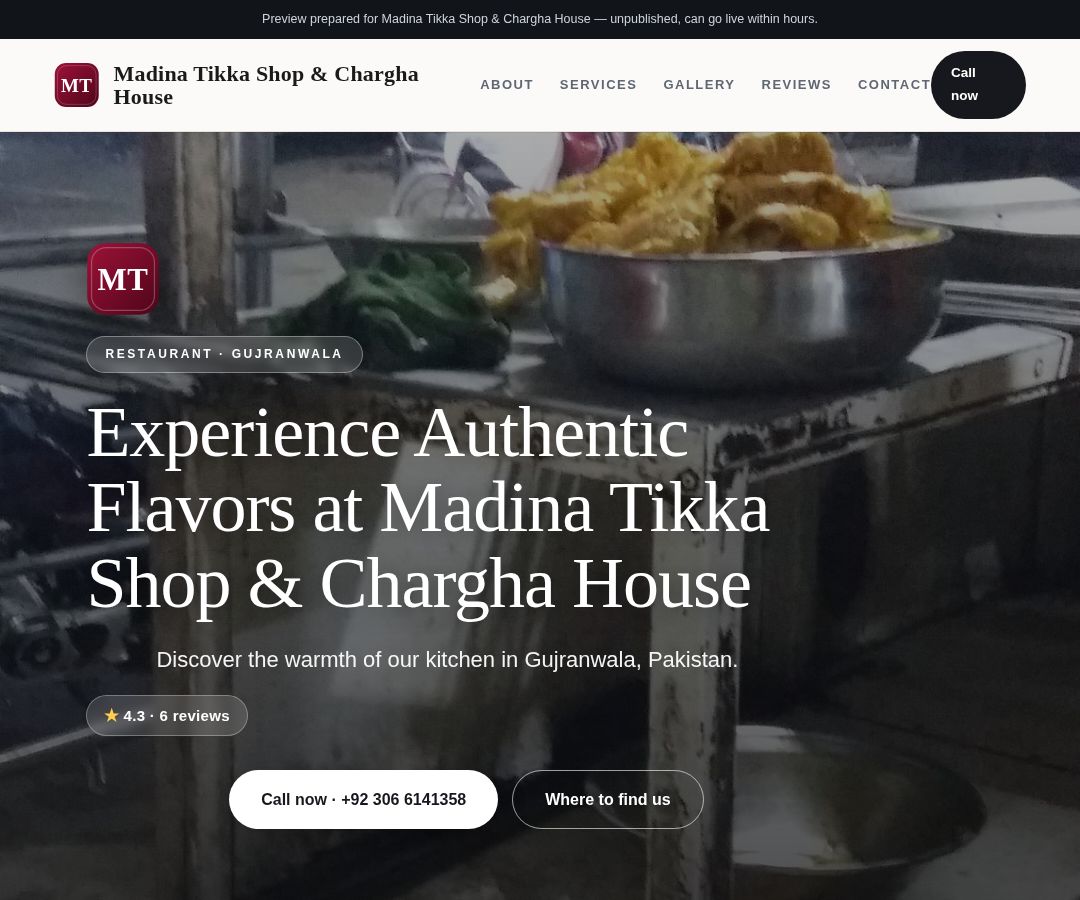Madina Tikka Shop & Chargha House