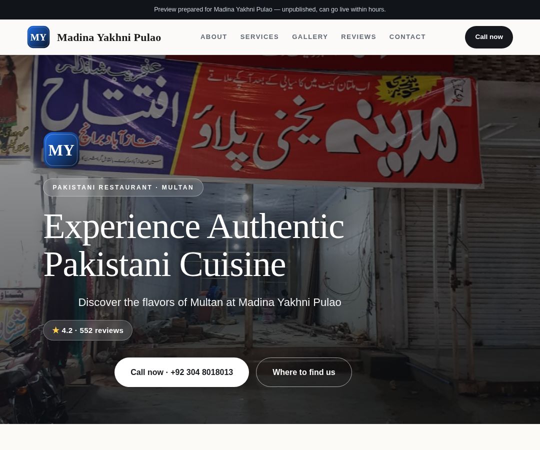 Madina Yakhni Pulao