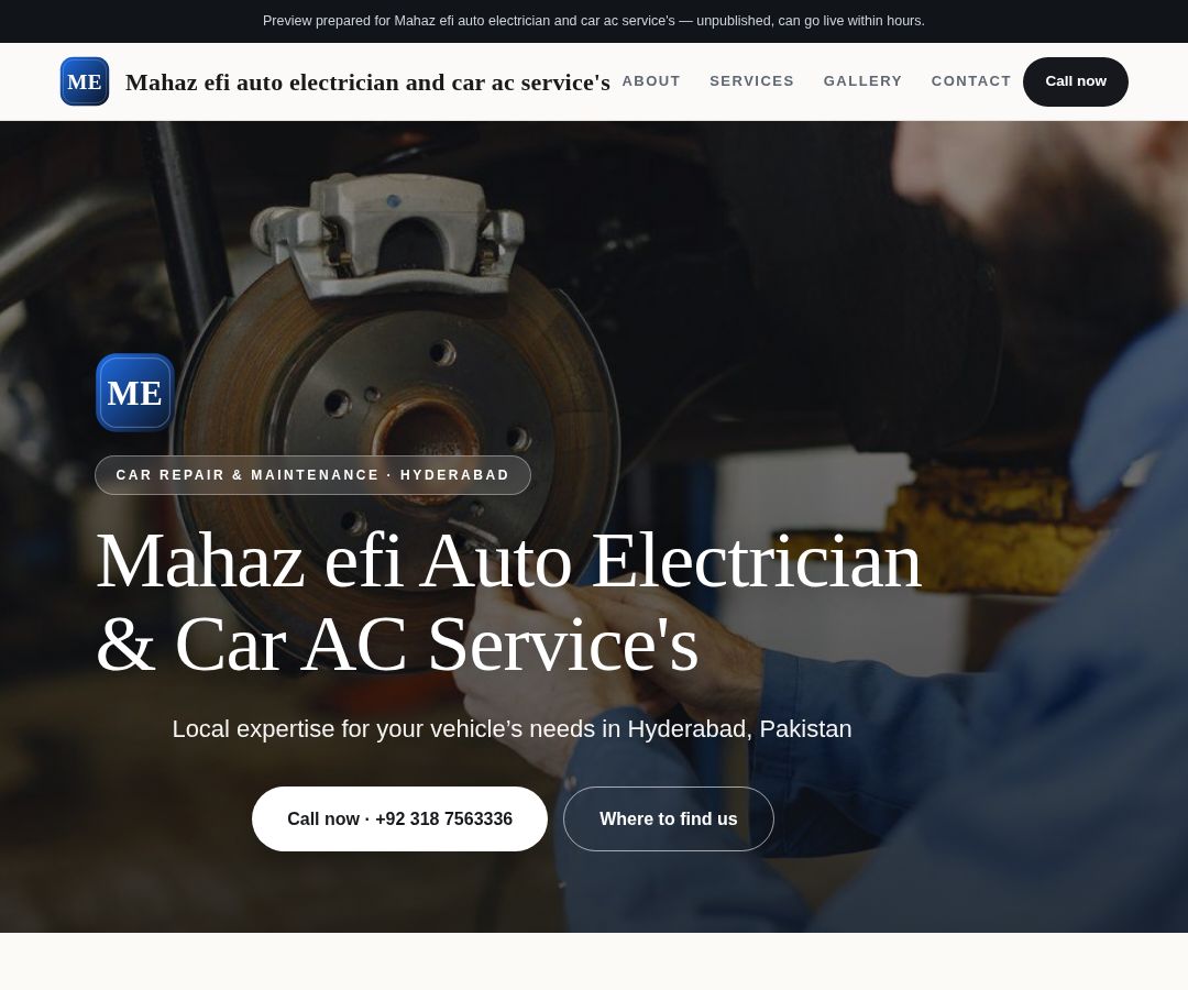 Mahaz efi auto electrician and car ac service's