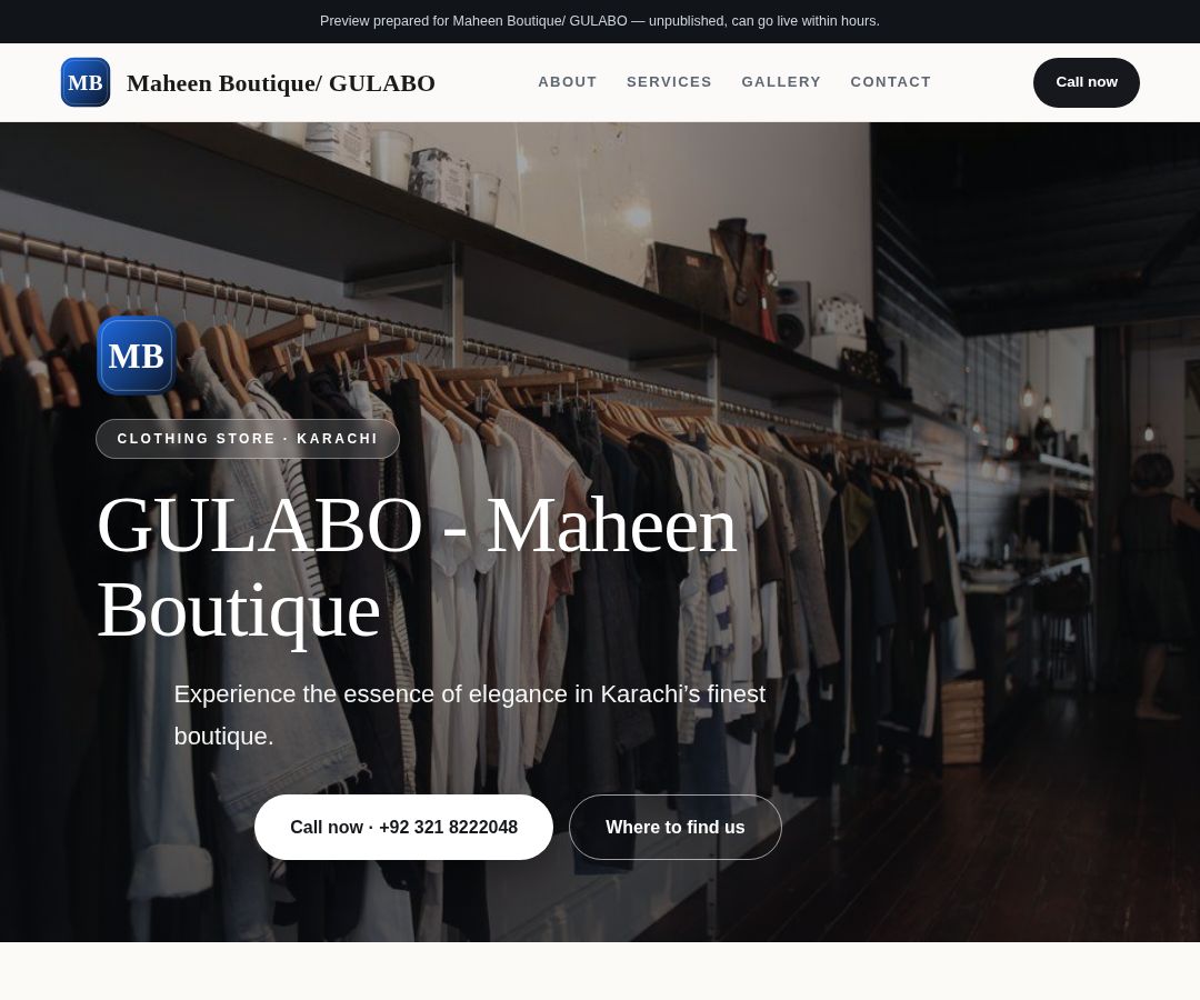 Maheen Boutique/ GULABO