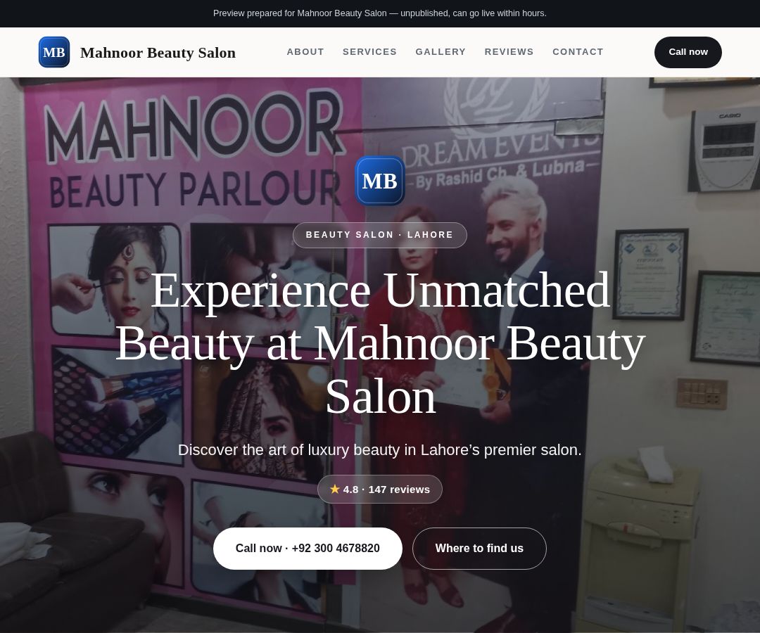 Mahnoor Beauty Salon