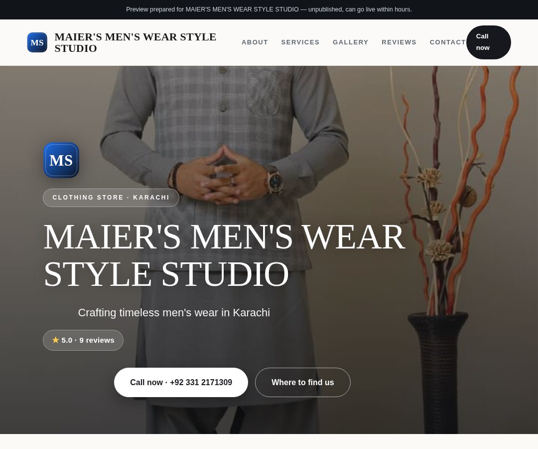 MAIER'S MEN'S WEAR STYLE STUDIO