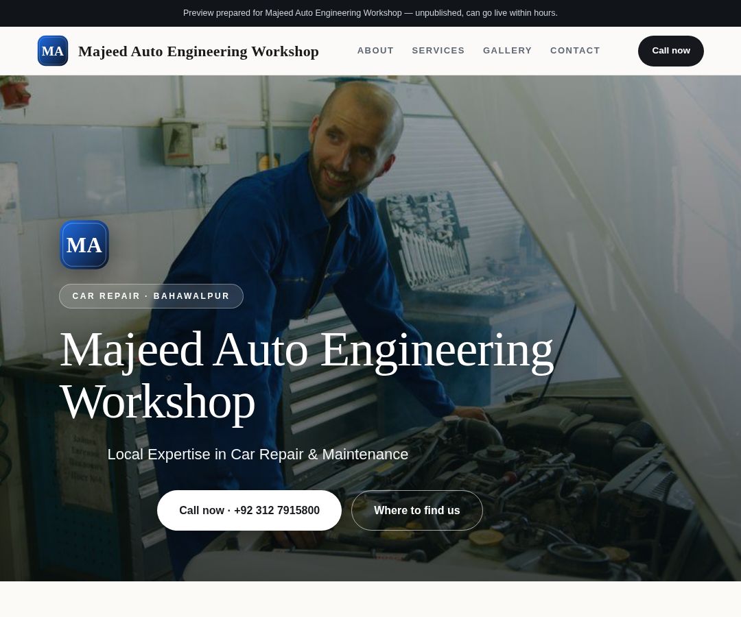 Majeed Auto Engineering Workshop