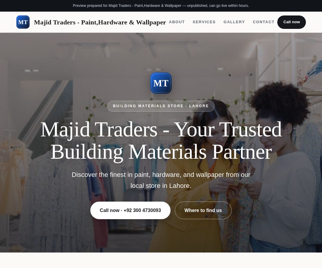Majid Traders - Paint,Hardware & Wallpaper