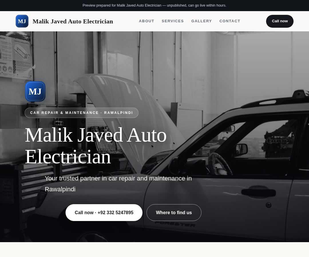 Malik Javed Auto Electrician