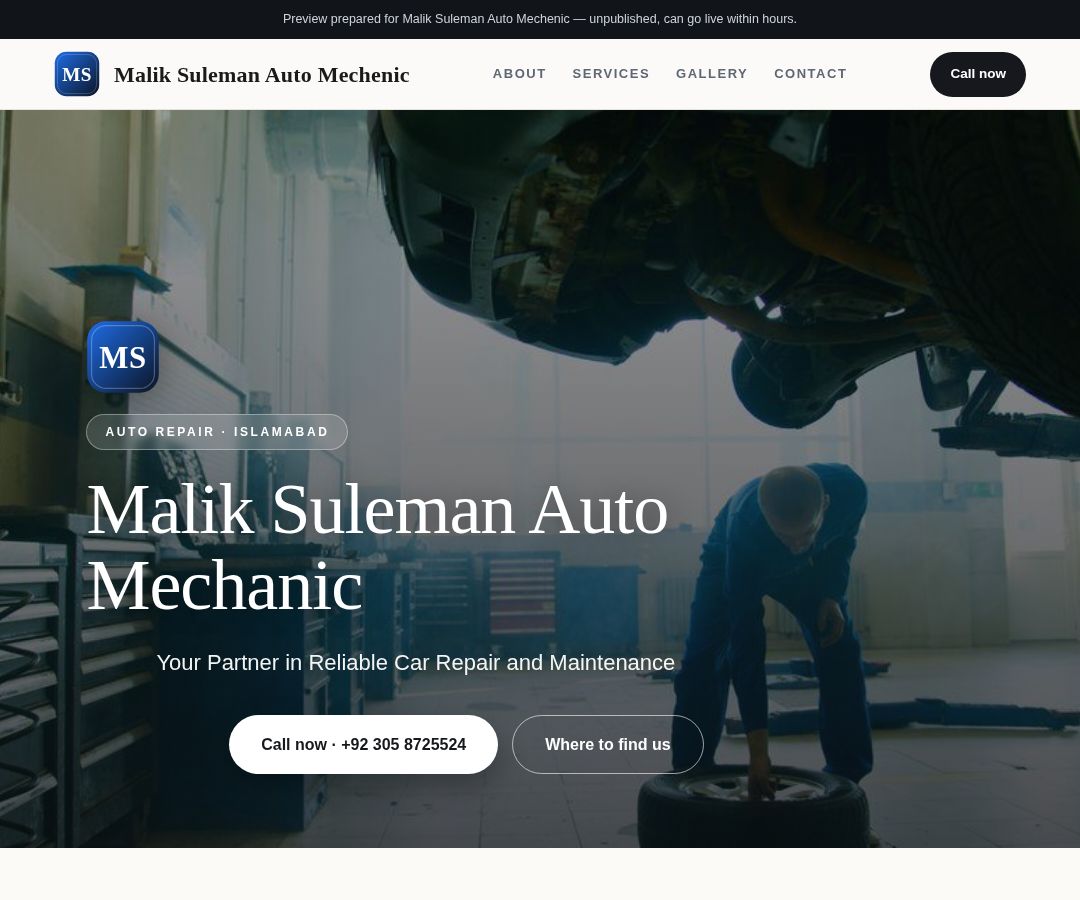 Malik Suleman Auto Mechenic