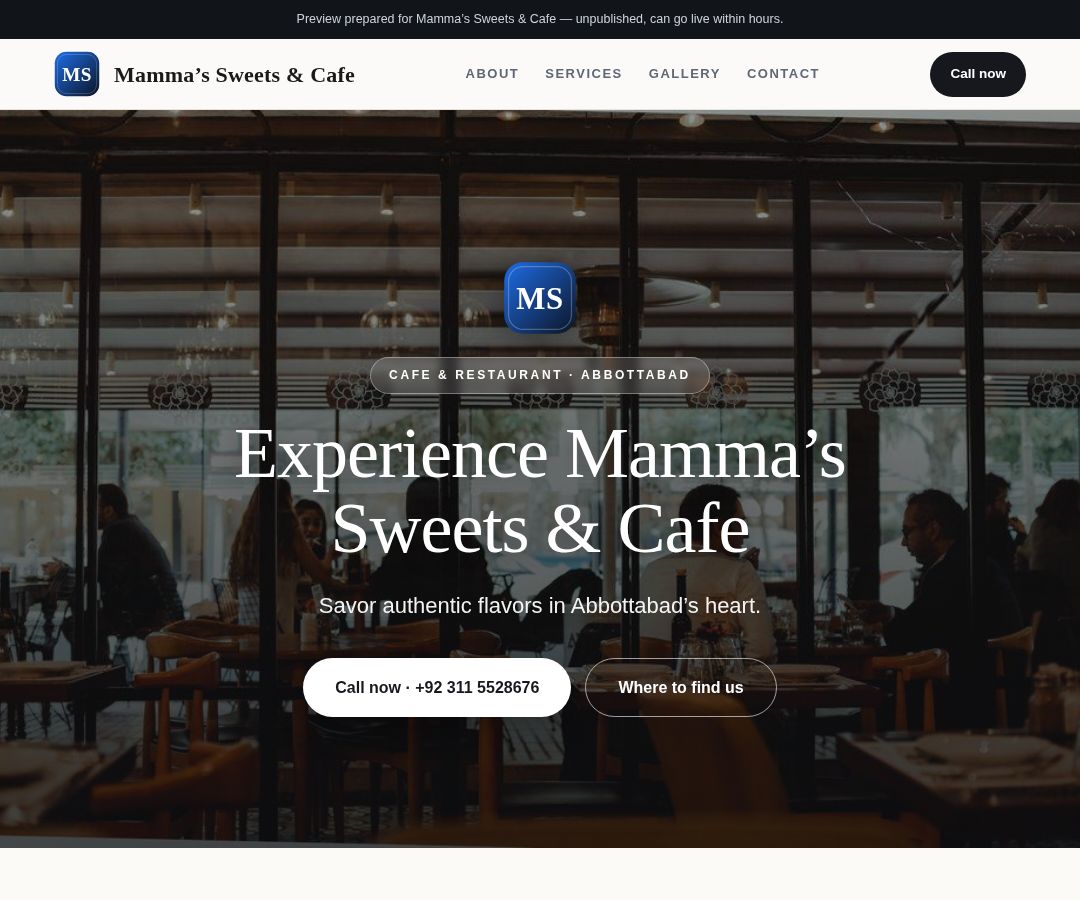 Mamma’s Sweets & Cafe