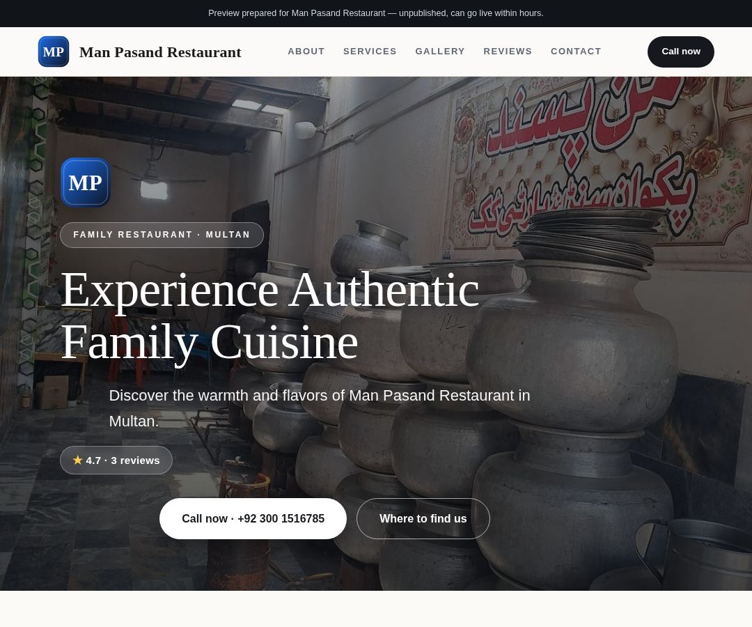 Man Pasand Restaurant