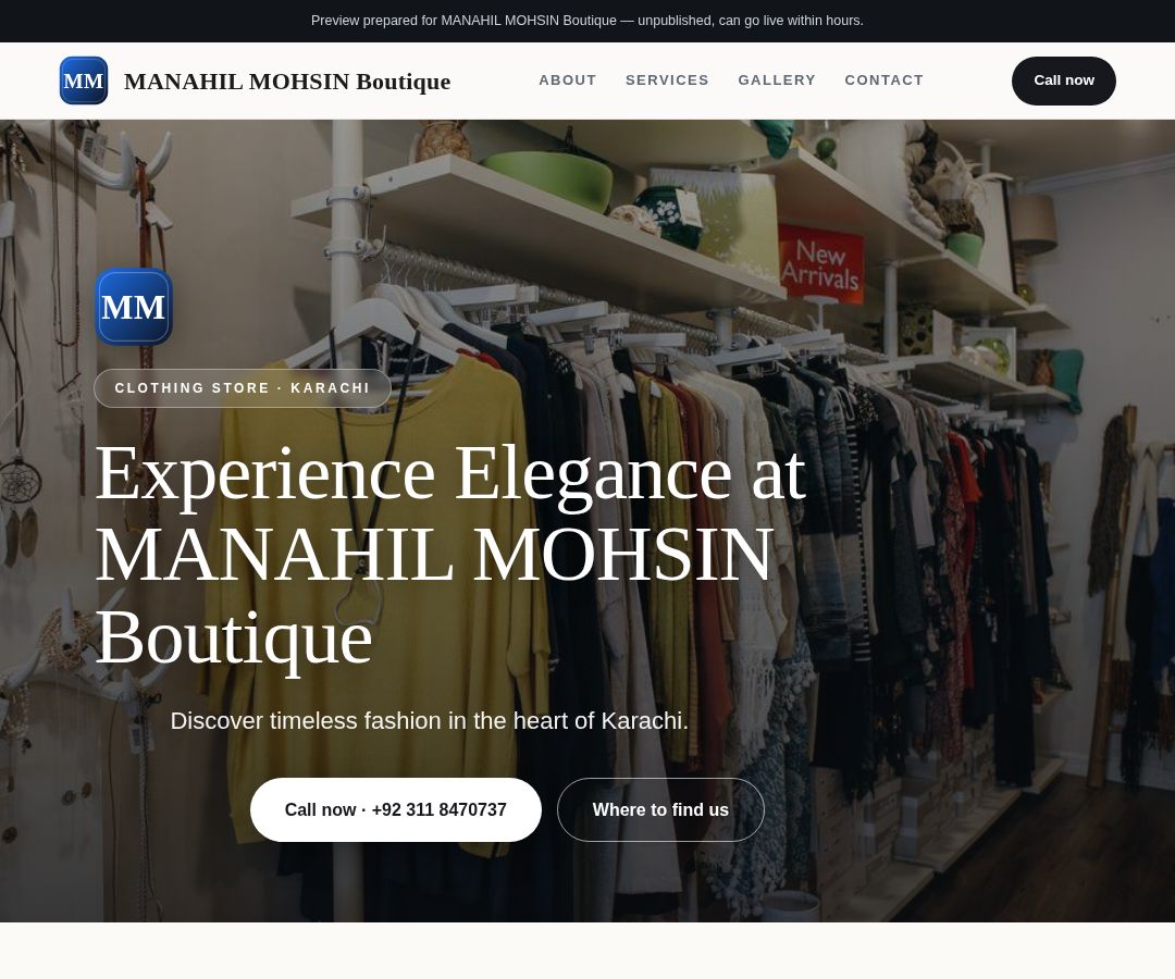 MANAHIL MOHSIN Boutique