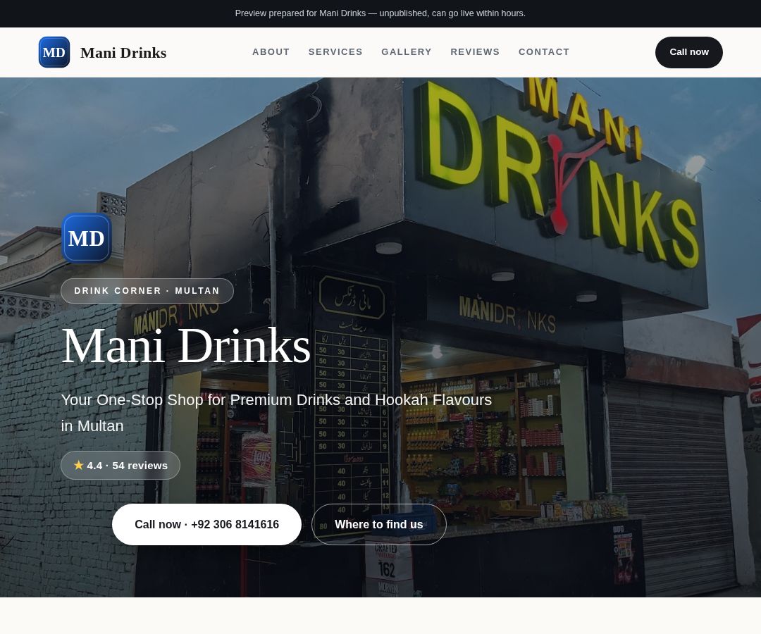Mani Drinks