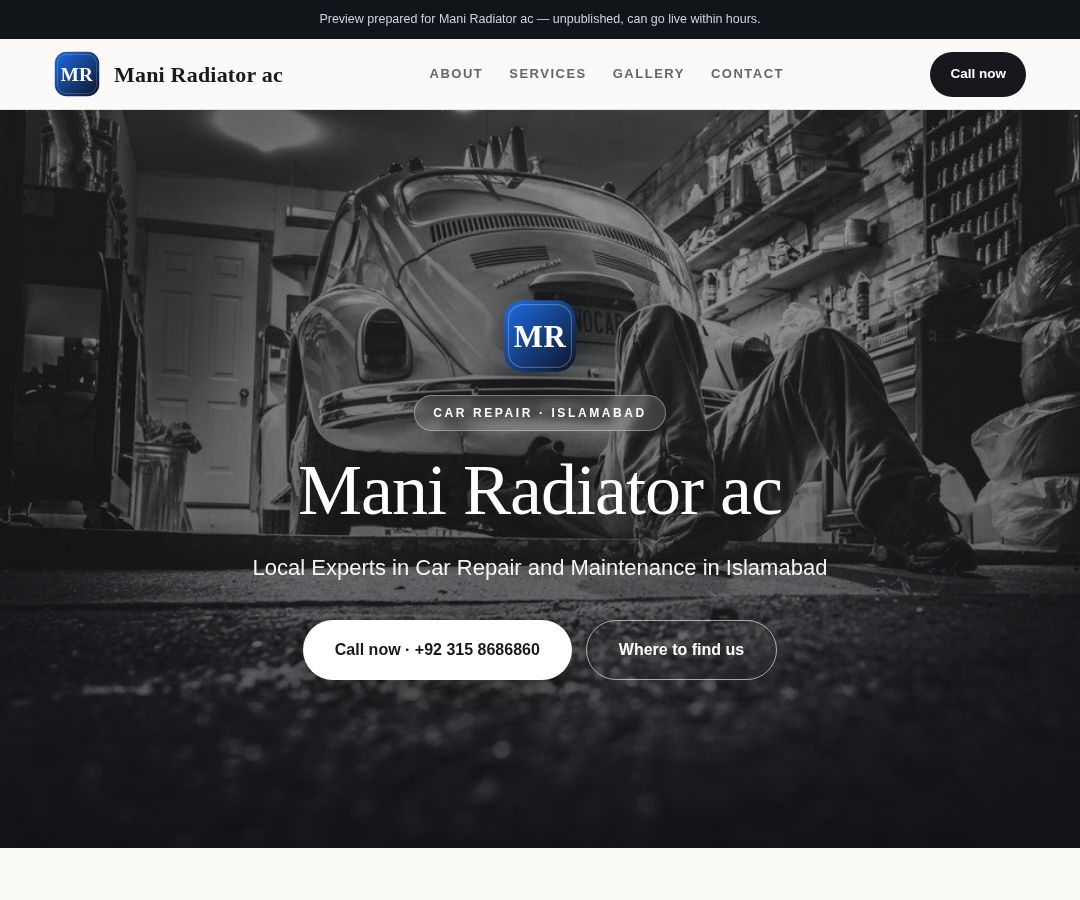 Mani Radiator ac