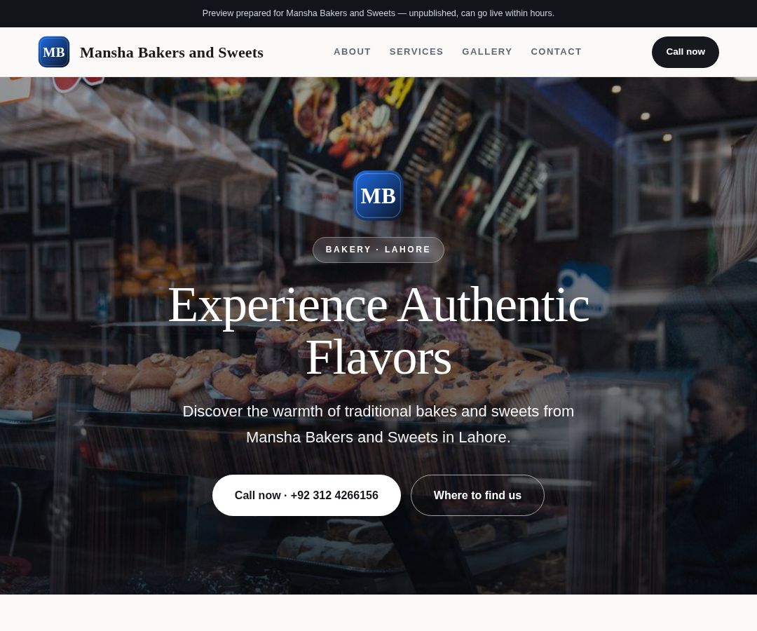 Mansha Bakers and Sweets