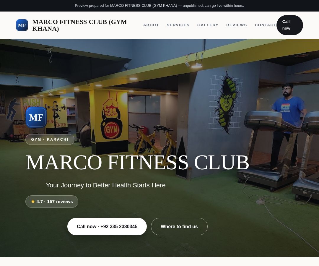 MARCO FITNESS CLUB (GYM KHANA)