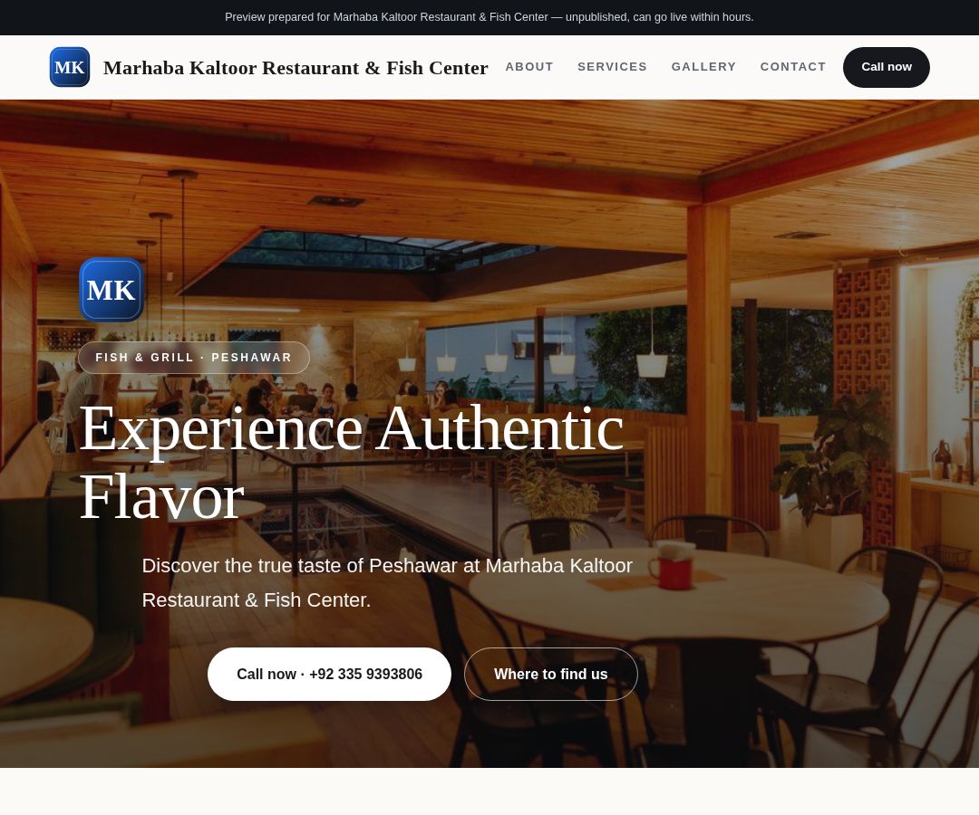 Marhaba Kaltoor Restaurant & Fish Center