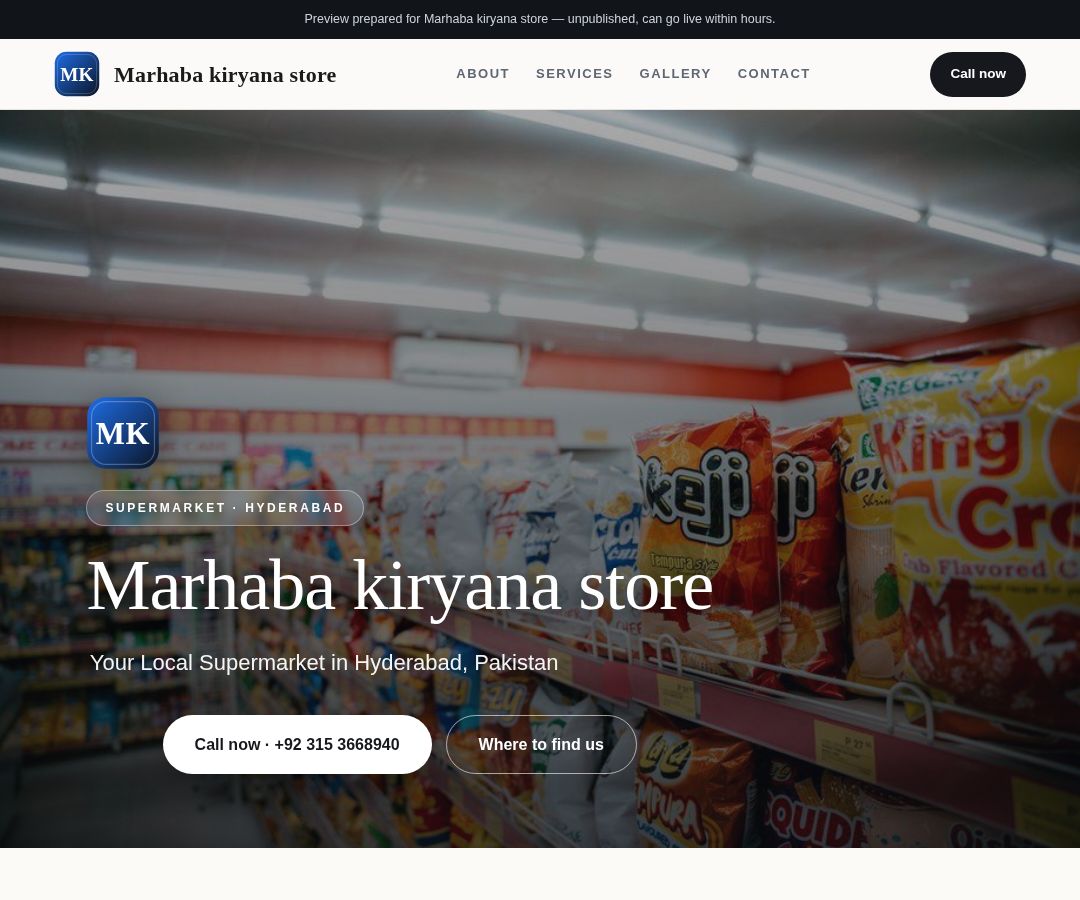 Marhaba kiryana store