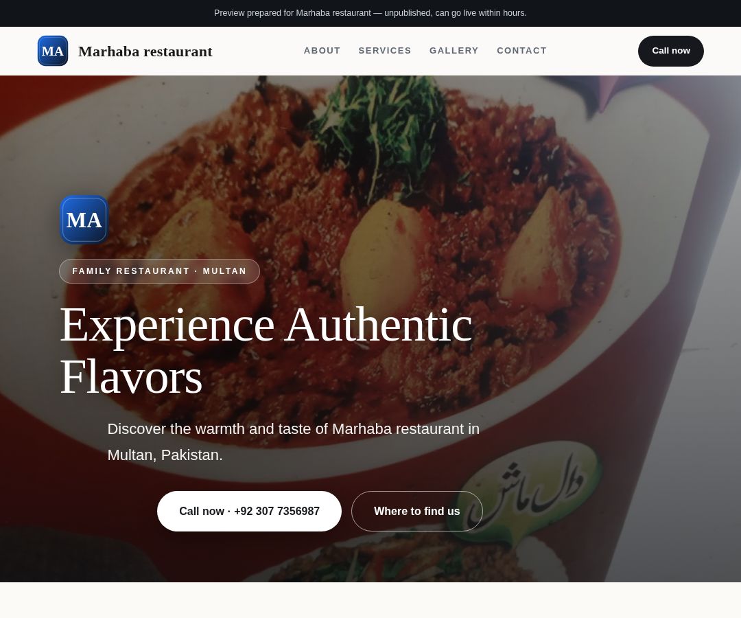 Marhaba restaurant
