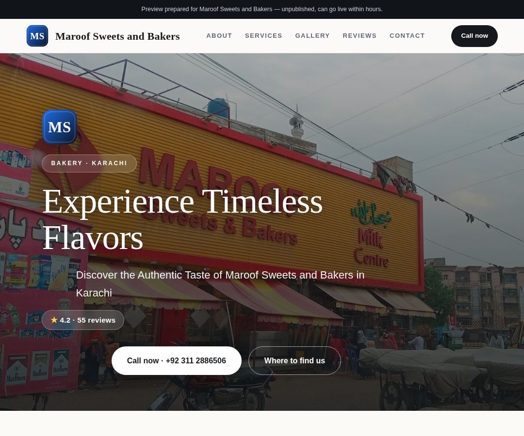 Maroof Sweets and Bakers