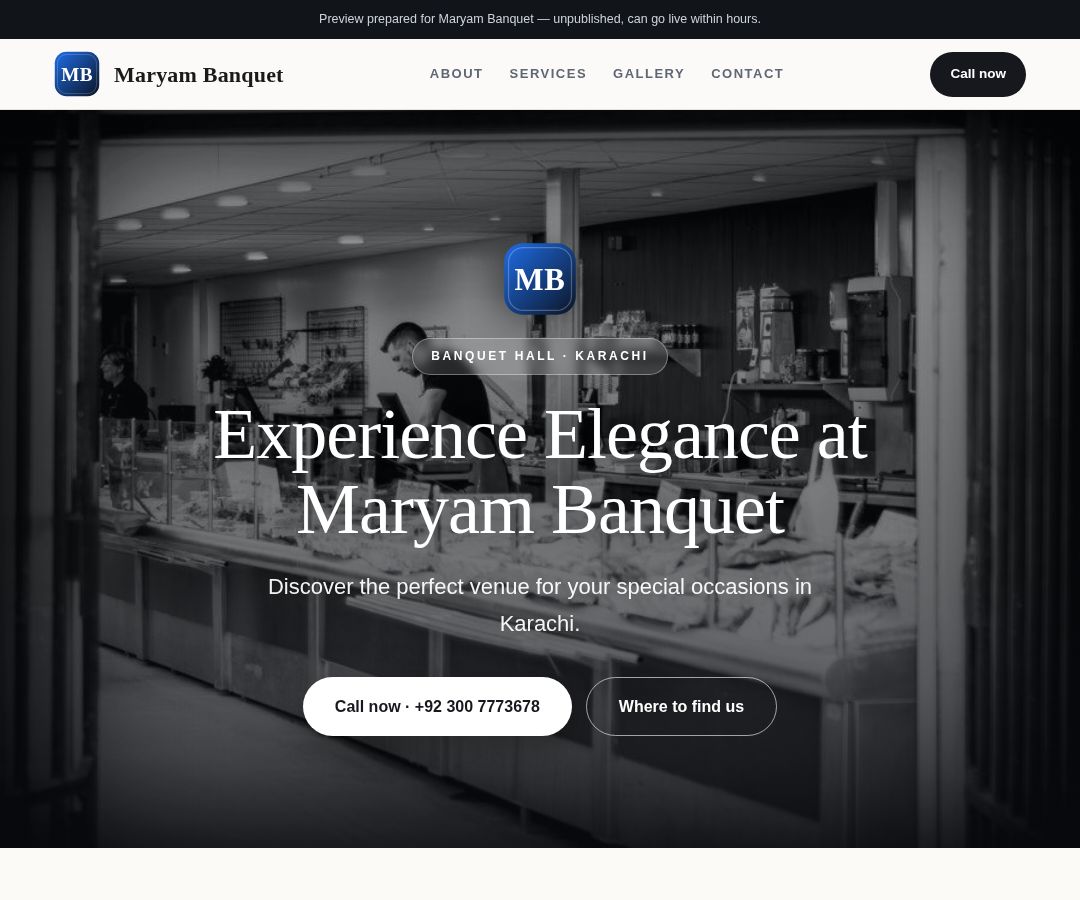 Maryam Banquet