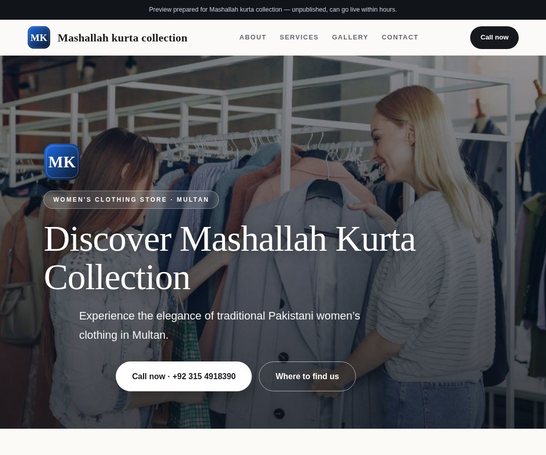 Mashallah kurta collection
