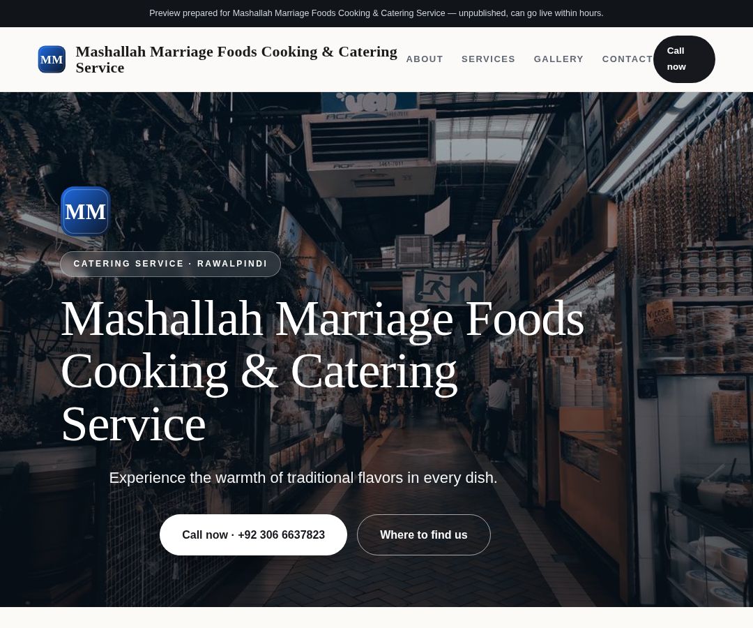 Mashallah Marriage Foods Cooking & Catering Service