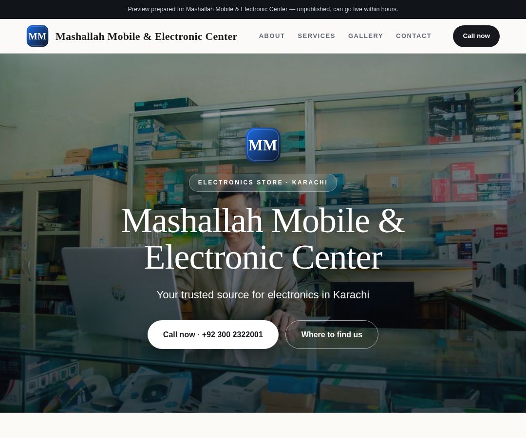 Mashallah Mobile & Electronic Center