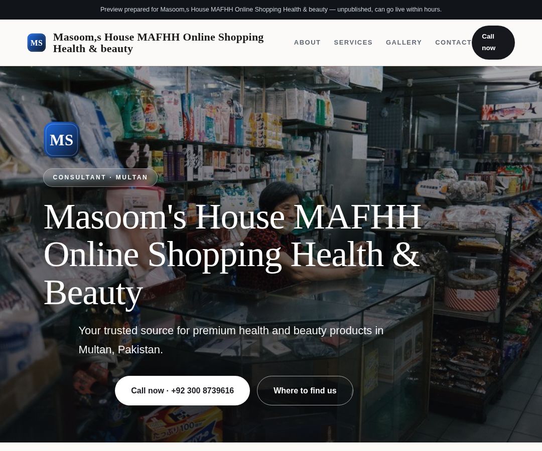 Masoom,s House MAFHH Online Shopping Health & beauty